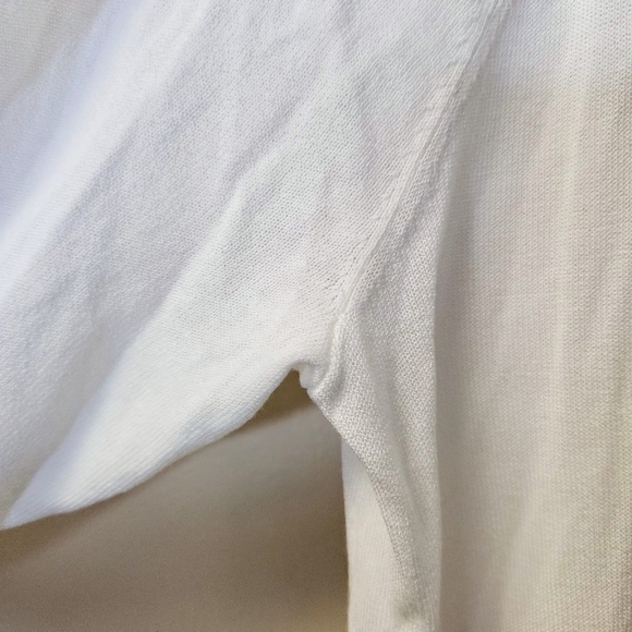 Eileen Fisher Simple Open Front Long Sleeves Cardigan In Ivory White Size XL - Picture 11 of 15